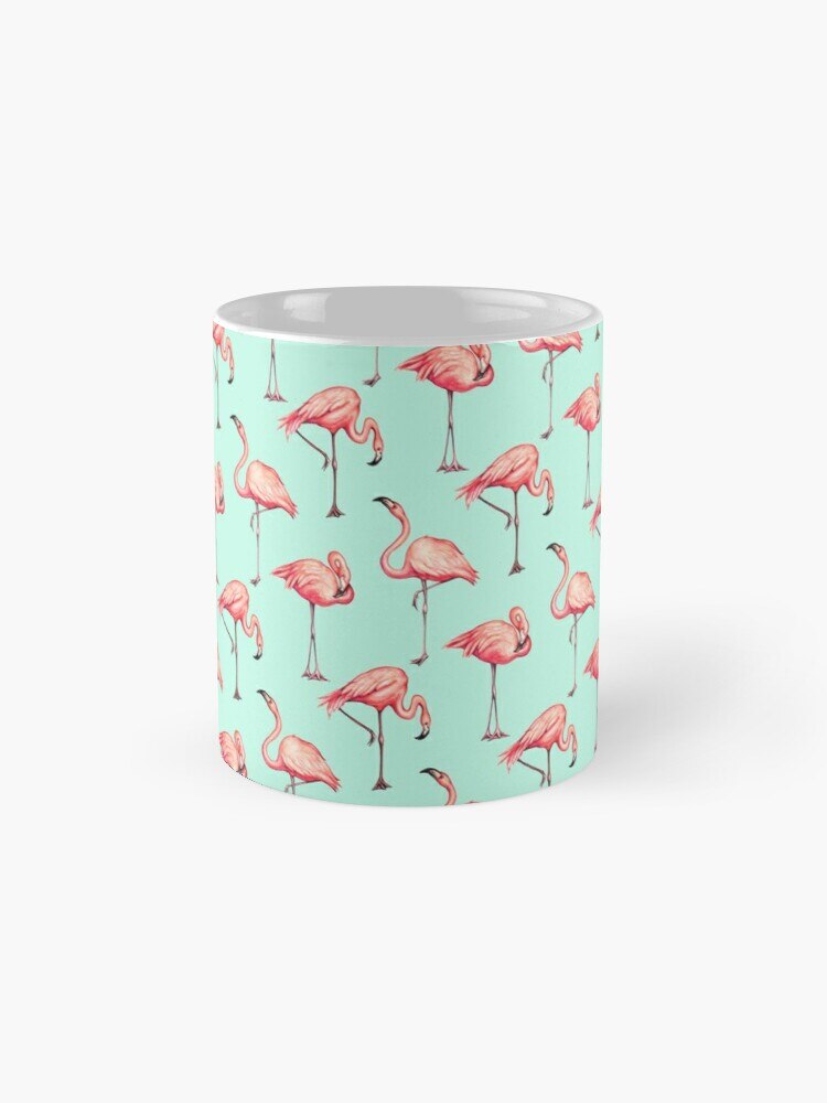 Flamingo Pattern - Blue Coffee Mug Ceramic Cups Thermo Coffee Cup To Carry