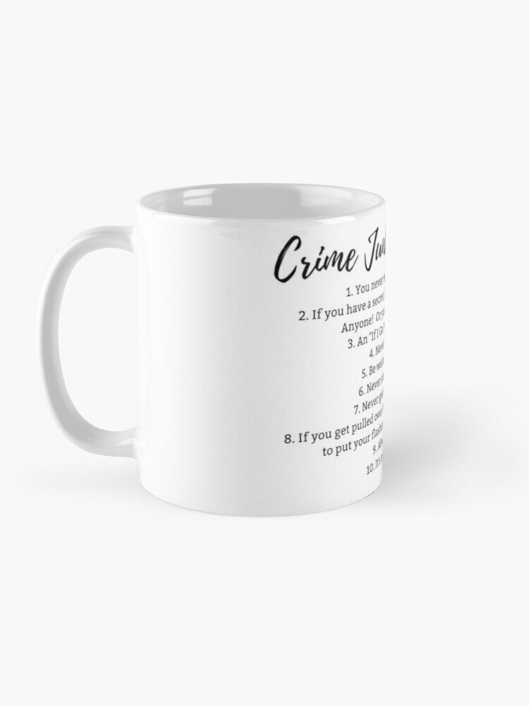 Tasse à café en céramique, originale, selon les règles de la vie, les règles du Crime