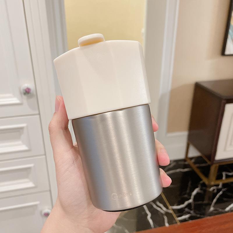 Portable coffee cup simple ins car cup with cover short effect heat preservation cup office cold water cup in summer small and pure